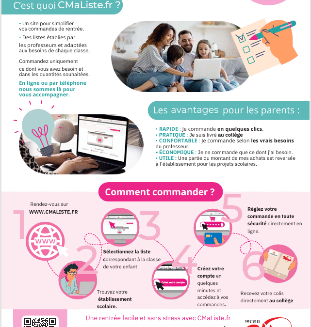 Flyer commande « colis de rentrée »