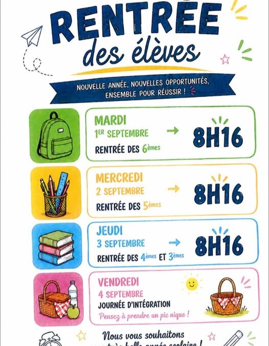 Rentrée des classes